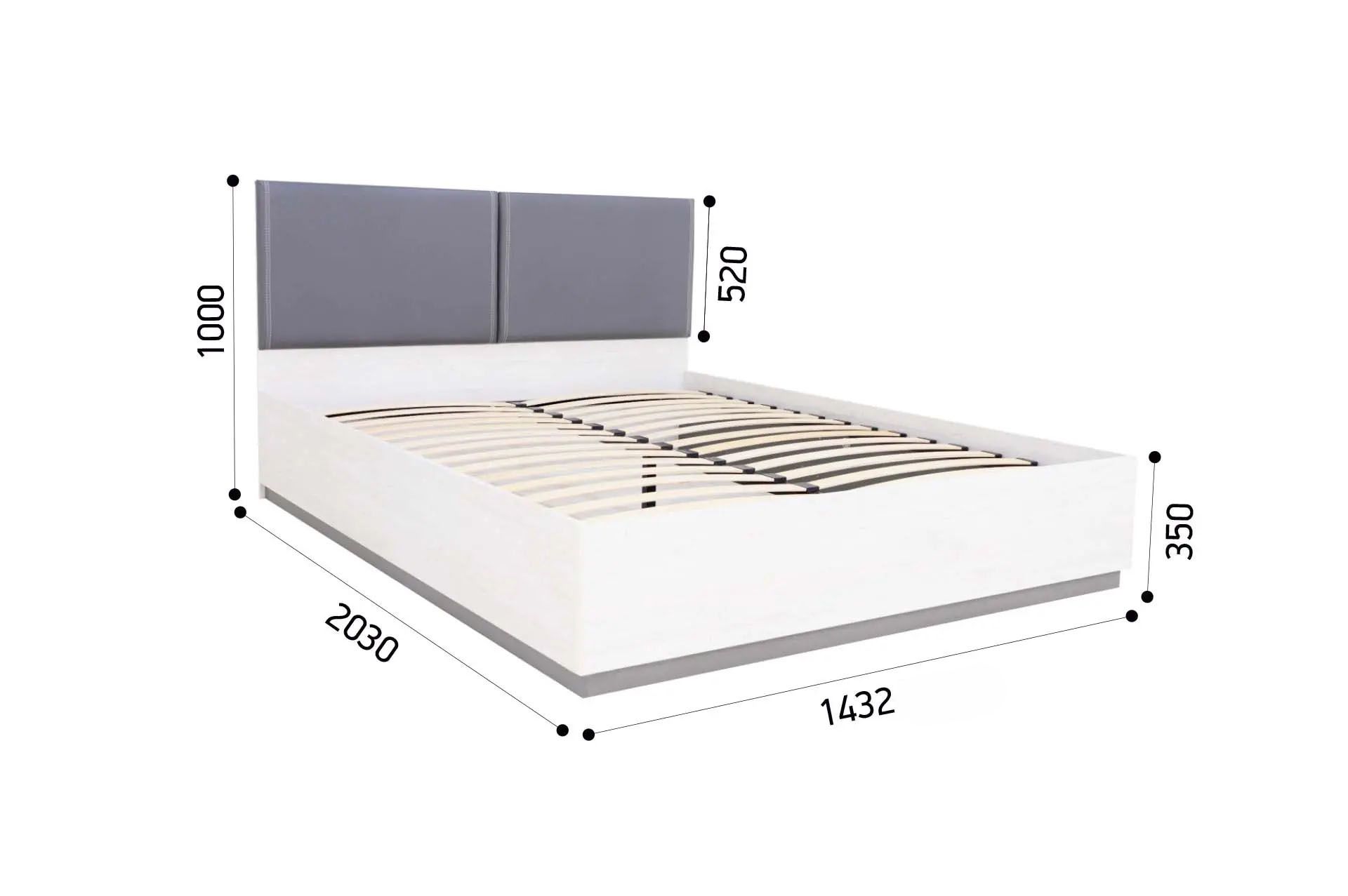 Проект кровати с подъемным механизмом в pro100